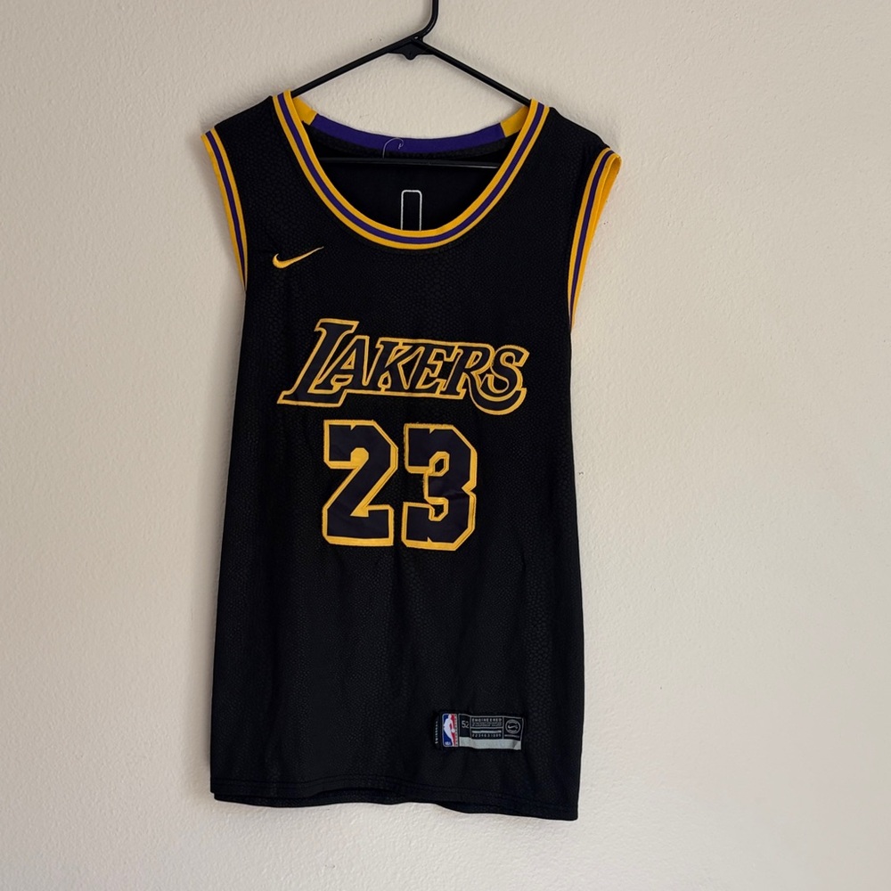 Nike LA Lakers James #24 Jersey in Black and Gold